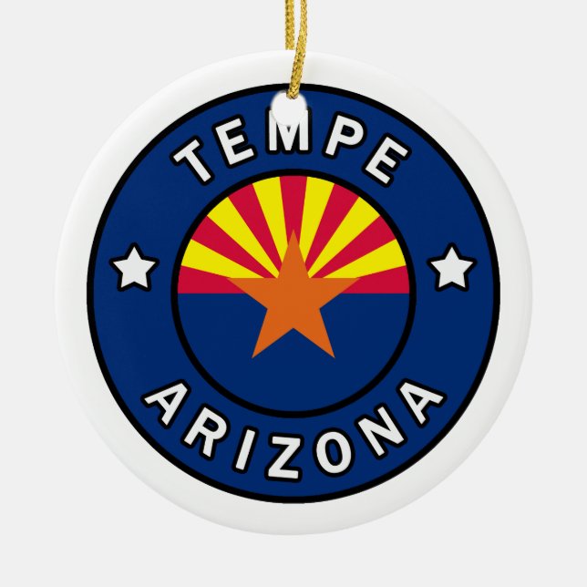 Tempe Arizona Julgransprydnad Keramik (Framsidan)