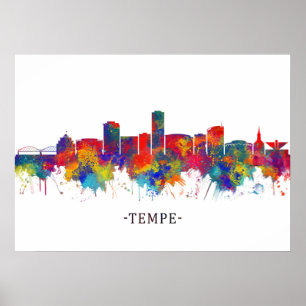 Tempe Arizona Skyline Poster