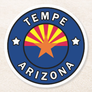 Tempe Arizona Underlägg Papper Rund