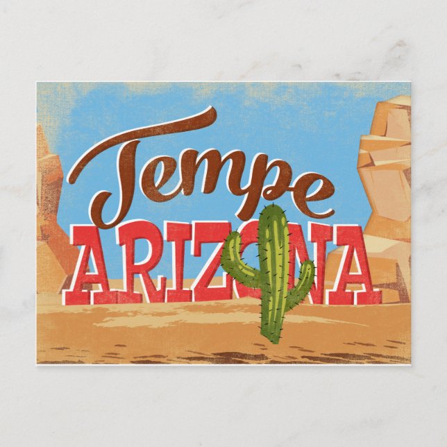 Tempe Arizona Vintage resor Vykort (Framsida)