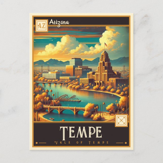 Tempe, Arizona | VINTAGE Vykort (Framsida)
