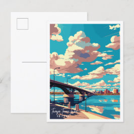 Tempe Town Lake Arizona USA vintage resa Vykort