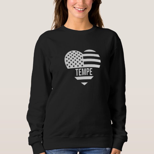 Tempe USA Flag America City Hometown Vacation Amer T Shirt (Framsida)