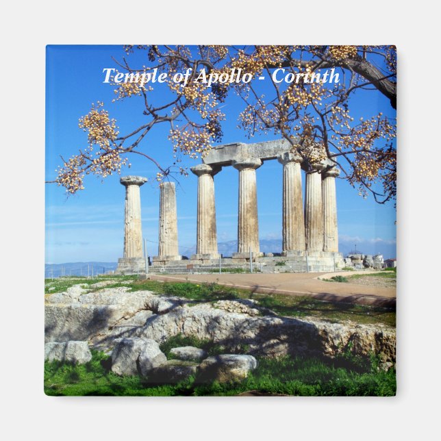 Tempel Apollo - Korint Magnet (Framsidan)