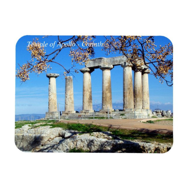 Tempel Apollo - Korint Magnet (Horisontell)