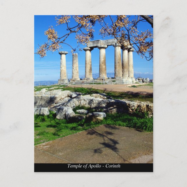 Tempel Apollo - Korint Vykort (Framsida)