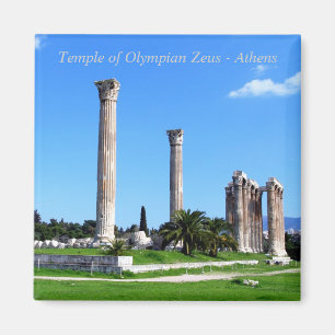 Tempel av den olympiska zeusen - Athens Magnet