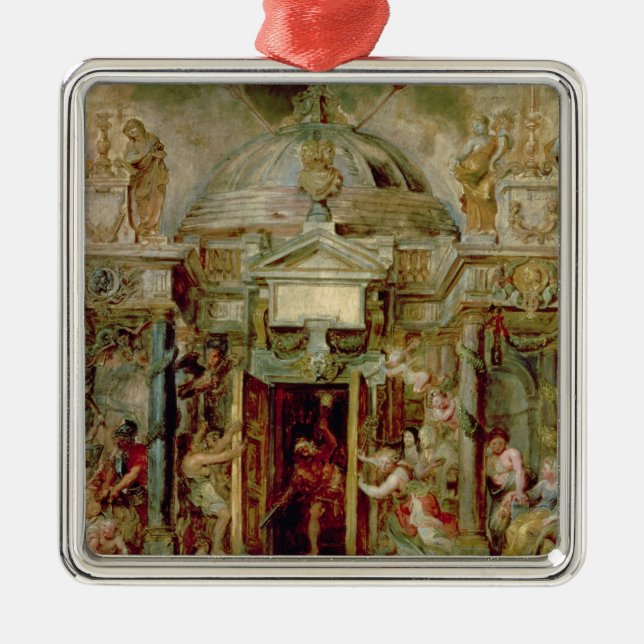 Tempel av Janus, 1630s Julgransprydnad Metall (Framsidan)