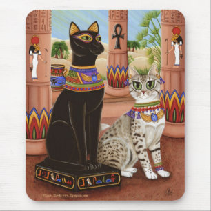 Tempel av katten Mousepad för gudinna för Bastet Musmatta