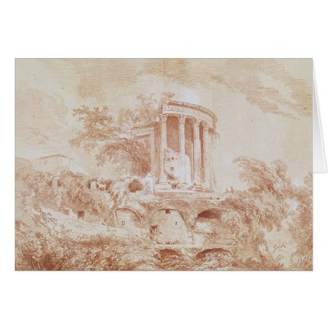 Tempel av Sybilen på Tivoli Hälsningskort (Framsidan Horizontal)