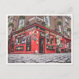 Tempel Bar Dublin Irländsk Pubbfoto Vykort