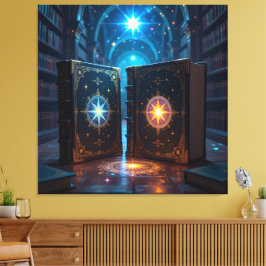 Tempel des Wissens – Die ewige Bibliothek   Canvastryck