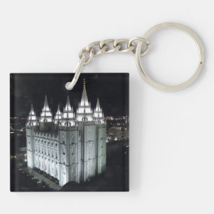 Tempel för LDS Salt Lake City på natten