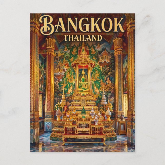 Tempel för Smaragdbuddhan Thailand Vykort (Framsida)
