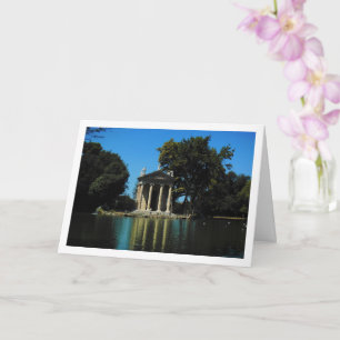 Tempel i Aesculapius, Villa Borghese Gardens Rom Kort