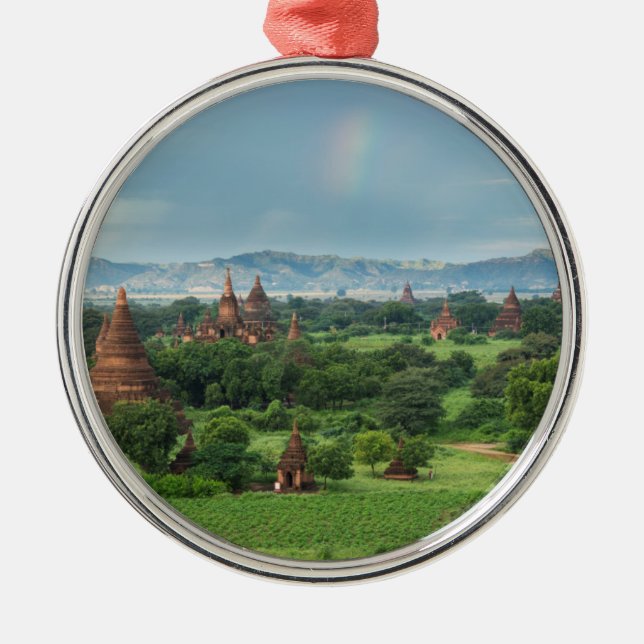 Tempel i Bagan, Myanmar Julgransprydnad Metall (Framsidan)