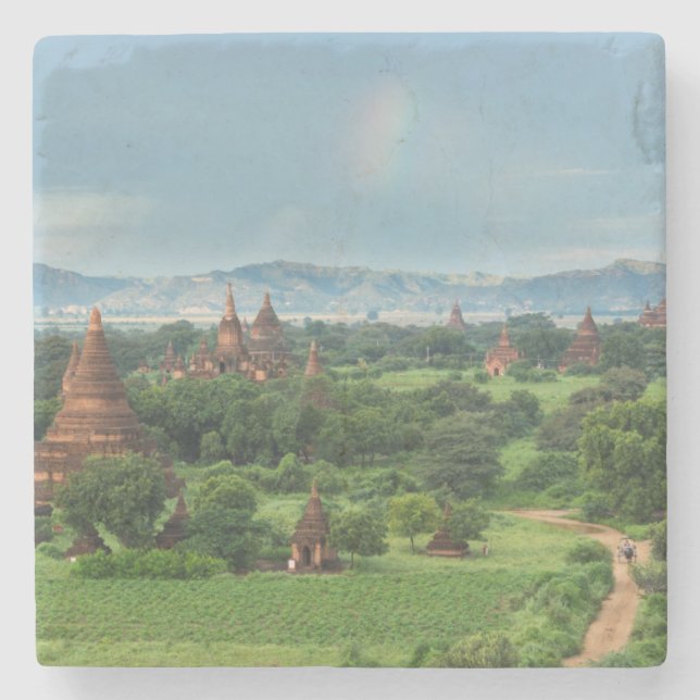 Tempel i Bagan, Myanmar Underlägg Sten (Framsidan)