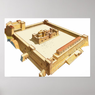 Tempel i Jerusalem. Herods tempel Poster