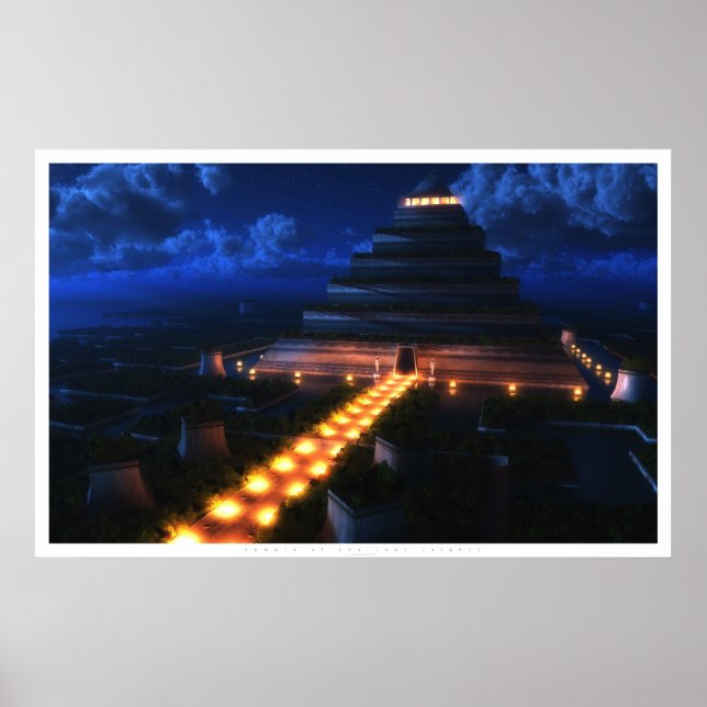 Tempel i Löv (natt) Poster (Framsidan)