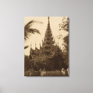 Tempel i Mandalay, Burma, sent - århundrade för Canvastryck