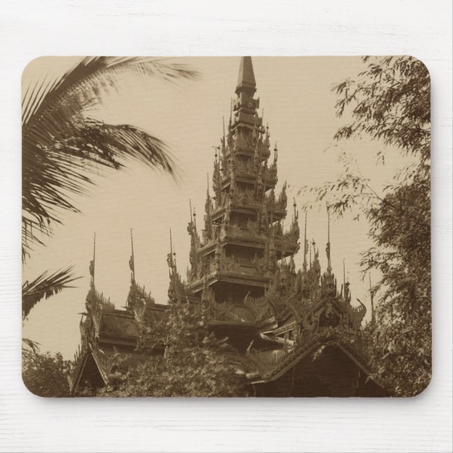 Tempel i Mandalay, Burma, sent - århundrade för th Musmatta (Framsidan)