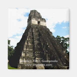 Tempel mig, Tikal, Guatemala Magnet