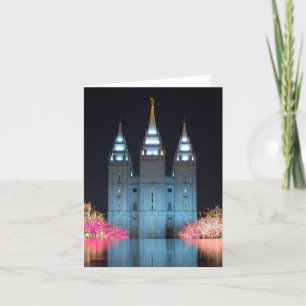 Tempel reflekterade Notecard Helgkort