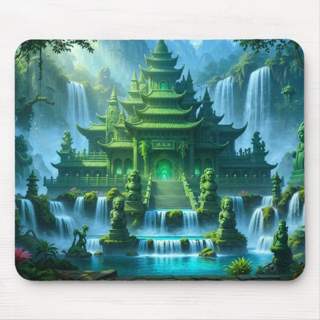 Tempel slott för den hemliga jade tronen musmatta (Framsidan)