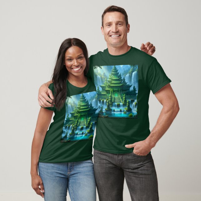 Tempel slott för den hemliga jade tronen t shirt (Unisex)