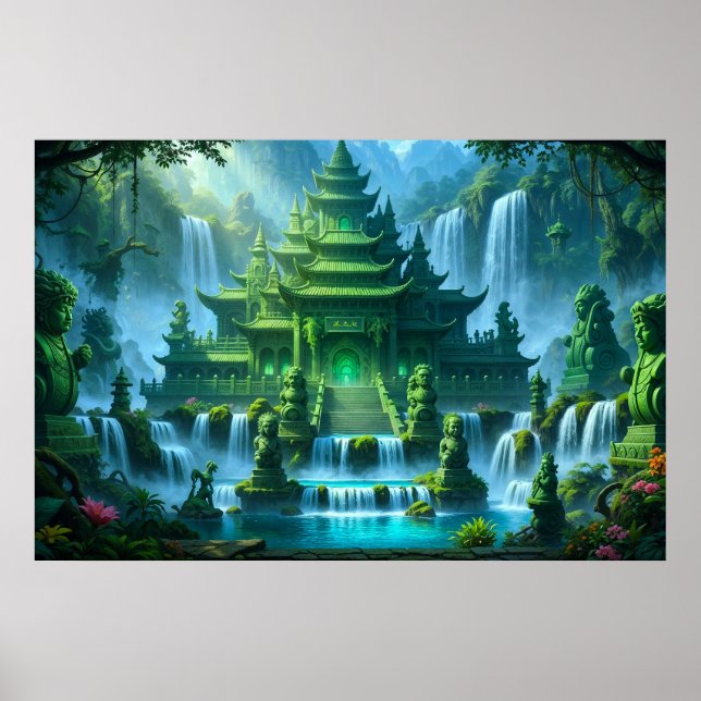 Tempel slottet för den hemliga jade tronen poster (Framsidan)