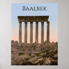 Tempel Sol i Baalbek Poster