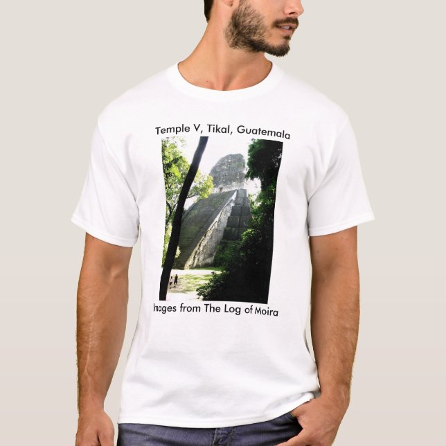 Tempel V, Tikal, Guatemala T-shirt (Framsida)