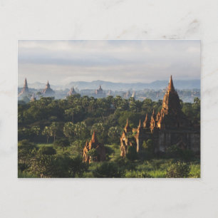 Tempel vid soluppgång, Bagan, Myanmar Vykort