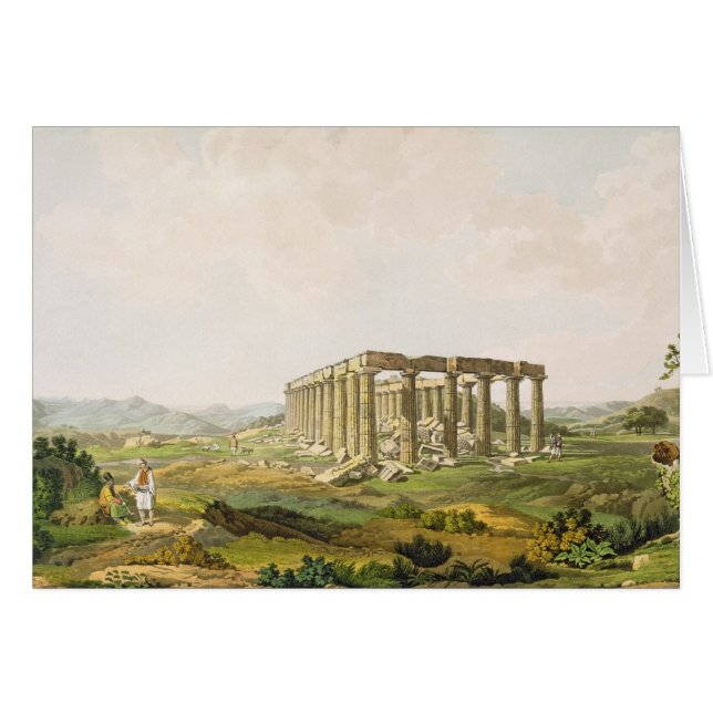 Tempelet av Apollo Epicurius, pläterar 25 från del Hälsningskort (Framsidan Horizontal)