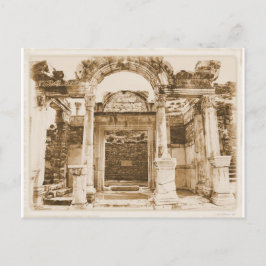 Tempelet av Hadrian i Ephesus VINTAGE FOTOGRAFERAR Vykort