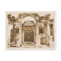 Tempelet av Hadrian i Ephesus VINTAGE FOTOGRAFERAR