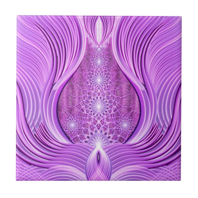 Tempelet av violeten tänder kakelplatta (Framsidan)