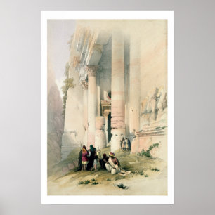 Tempelet kallade El Khasne, Petra, mars7:e 1839, Poster