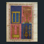 Tempelinstrumenten Poster<br><div class="desc">Italienska skolans instrument "Fru OR.26 fol.26r",  från Hebrew Bible vid Biblioteca Estense Universitaria i Modena,  Italien. Tempelinstrumentet,  "Ms.OR.26 fol.26r" från hebreiska bibeln,  skapades runt 1500-talet.</div>