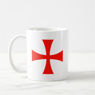 Tempelriddare Röd Kors Crusader Medeltida Kaffe Kaffemugg