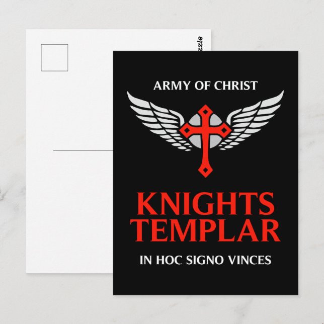Tempelriddare Unikt Skräddarsytt Tecken Vykort (Fram/baksida)