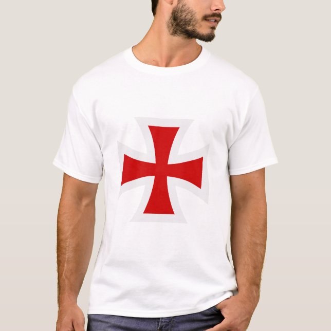 Tempelriddarkorset T Shirt (Framsida)