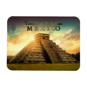 Tempeltemplet Kukulkan Mexico stilized Magnet