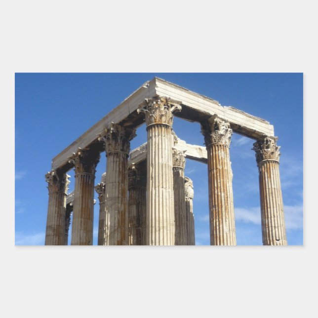 tempelzeus rektangulärt klistermärke (Framsida)