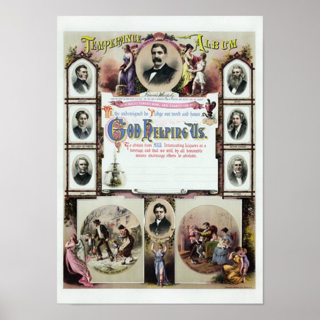 Temperance Album - Circa 1871 Poster (Framsidan)