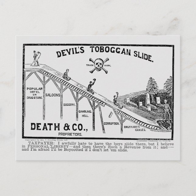 Temperance Movement, 1887 Vykort (Framsida)