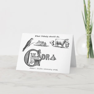 "Temperance Rebus"-hälsningskort Kort