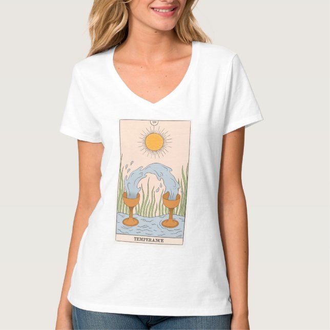 Temperance tarot card modern Major Arcana T Shirt (Framsida)