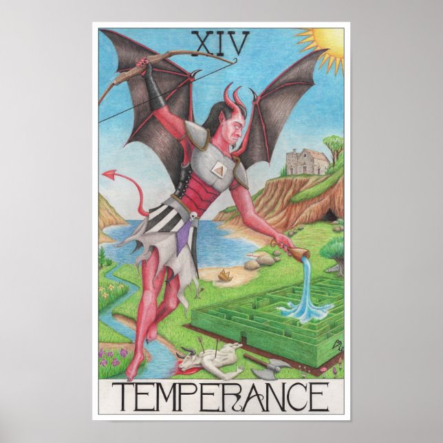Temperance tarot card poster (Framsidan)