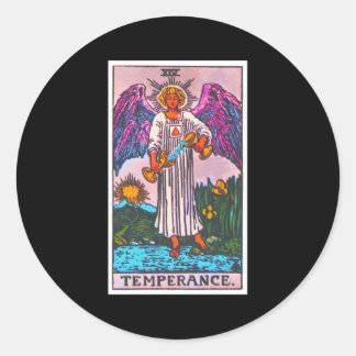 Temperance Tarot Card Psychic Occult Metaphysical Runt Klistermärke